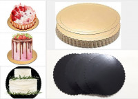 PODLOŽKA DORTOVÁ ZLATÁ/ČERNÁ VLNKA 24 cm